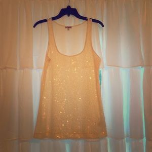 Express sequined tank top